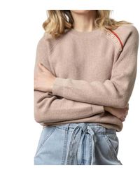Lilla P - Button Raglan Crewneck Sweater - Lyst