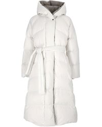 Moorer - Wintra-Stp Belted Quilted Padded Hooded Jacket - Lyst