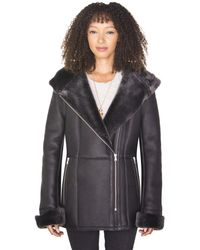 Infinity Leather - Hooded Merino Sheepskin Jacket-Rothwell - Lyst