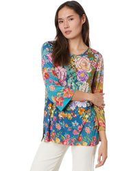Johnny Was - The Janie Favorite Button Front Long Sleeves Henley - Lyst