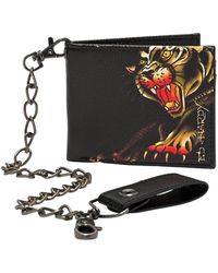 Ed Hardy - Panther Chain Bifold Wallet - Lyst