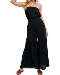 Bluivy - Smocked Tiered Wide Leg Jumpsuit - Lyst