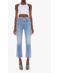 Mother - Tripper Flood Fray Cropped Jean - Lyst