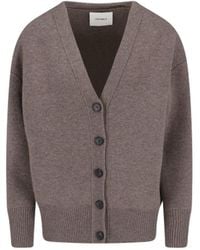 Lisa Yang - Knit Cardigan Sweater With V-Neckline And Button-Down Front - Lyst