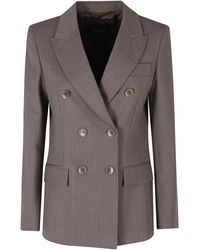 Seventy - Earth Double-Breasted Flap Pockets Polyester-Blend Jacket - Lyst