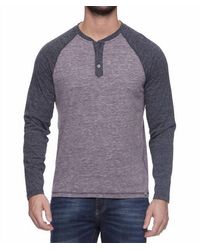 Flag & Anthem - Rollins Long Sleeve Snow Slub Henley Top - Lyst