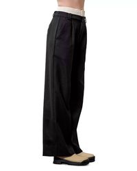 Moon River - Layered Waist Band Tailored Pleat Pants - Lyst