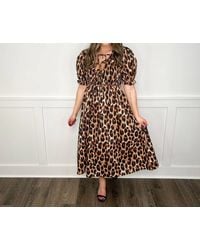 Bibi - Feeling Fierce Cotton Smocking Maxi Dress - Lyst