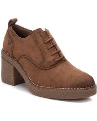 Xti - Suede Heeled Oxfords - Lyst