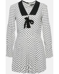 Maje - Istel Print Crepe Tie Neck Jumpsuit - Lyst