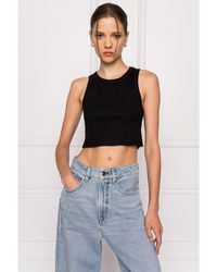 Lamarque - Elicia Ribbed Crop Tank Top - Lyst