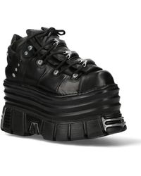 New Rock - M-106-C181 Gothic Punk Chunky Platform Ankle Boots - Lyst