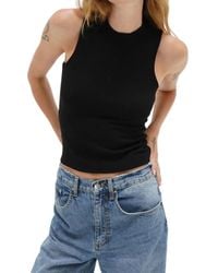 LNA - Double Layer Ribbed Turtleneck Tank Top - Lyst