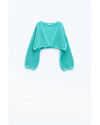 Q2 - Crochet Basic Cropped Cardigan - Lyst