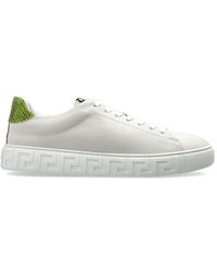 Versace - Low-Top Sneakers With Silk And Nylon Upper - Lyst