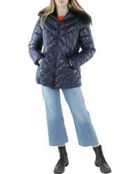 Jessica Simpson - Faux Fur Warm Quilted Coat - Lyst