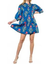 Thml - Jean Baby Mid Sleeve Floral Print Dress - Lyst