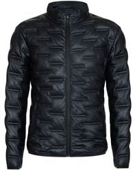 Infinity Leather - Puffer Quilted Bomber Jacket - Lyst