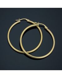Fremada - 10k Yellow Polished Hoop Earrings (2x30 Mm) - Lyst
