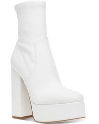 Steve Madden - Hoopla Faux Leather Heels Ankle Boots - Lyst