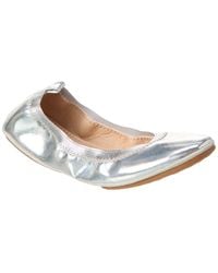 Yosi Samra - Nina Leather Foldable Ballet Flat - Lyst