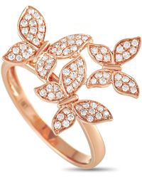 Non-Branded - Lb Exclusive 14k Rose 0.30ct Diamond Butterfly Ring - Lyst