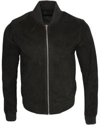 Infinity Leather - Retro Goat Suede Varsity Leather Bomber Jacket-Athens - Lyst