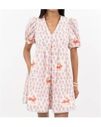 Uncle Frank - Running Rabbit Mini Dress - Lyst