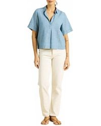 Trovata - Cora Folded Collar Shirt - Lyst