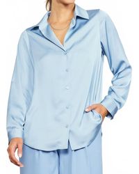 Skies Are Blue - Beckett Ii V-Neck Button Down - Lyst