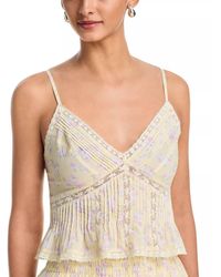 LoveShackFancy - Elsette V-Neck Top - Lyst