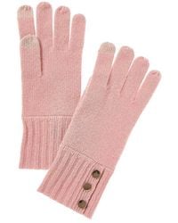 Bruno Magli - Button Cuff Cashmere Gloves - Lyst