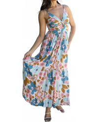 Angie - Penny Twist Boho Floral Maxi Dress - Lyst