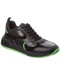 Ferragamo - Leather & Suede Sneaker - Lyst