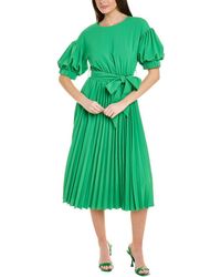 Gracia - Puff Sleeve Midi Dress - Lyst