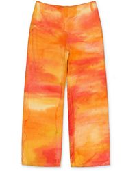KEPLER - Hand Painted Linen V Trouser - Lyst
