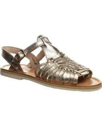 BEARPAW - Gloria Leather Woven Huarache Sandals - Lyst