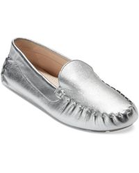 Cole Haan - Evelyn Driver Metallic Slip-on Loafers - Lyst