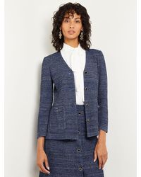 Misook - Shimmer Tweed Tailored Knit Jacket - Lyst