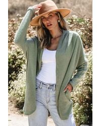 TRUEDAMES - Laurel Waffle Knit Open Front Cardigan - Lyst
