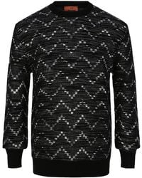 Missoni - Zig-Zag Crewneck Pullover Sweater - Lyst
