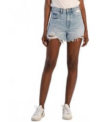 Kut From The Kloth - Jane High Rise Long Short With Raw Hem - Lyst