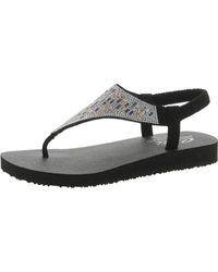 Skechers - Cali Meditation Rock Crown Embellished Slip On Thong Sandals - Lyst