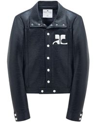 Courreges - Structured Faux-Leather Jacket - Lyst
