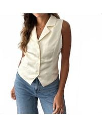 needii - Button Down Satin Vest - Lyst