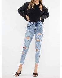 Kancan - Collie High Rise Mom Jeans - Lyst