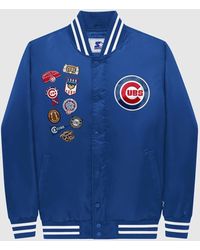 Starter - Chicago Cubs Varsity Satin Full Snap Jacket - Lyst