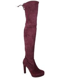 Stuart Weitzman - Suede Over-the-knee Platform Boot - Lyst