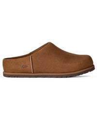 UGG - Suede Slip-On Clogs With Rounded Toe - Lyst