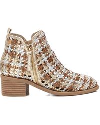 Xti - Braided Booties With Side Zipper - Lyst